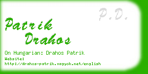 patrik drahos business card